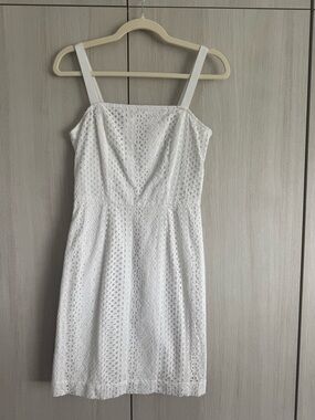 Brooks Brothers White Eyelet Strap Sundress Sz 0